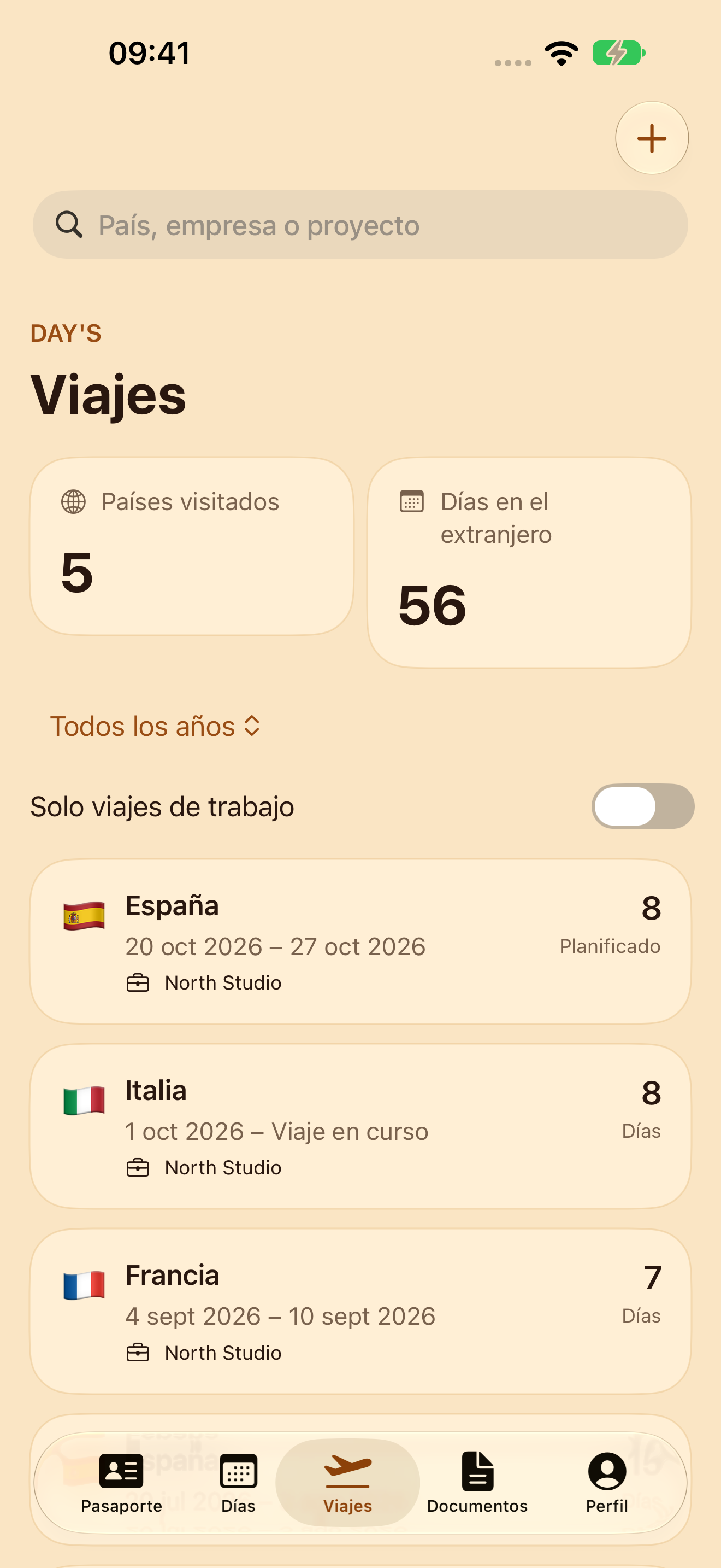 Historial de viajes