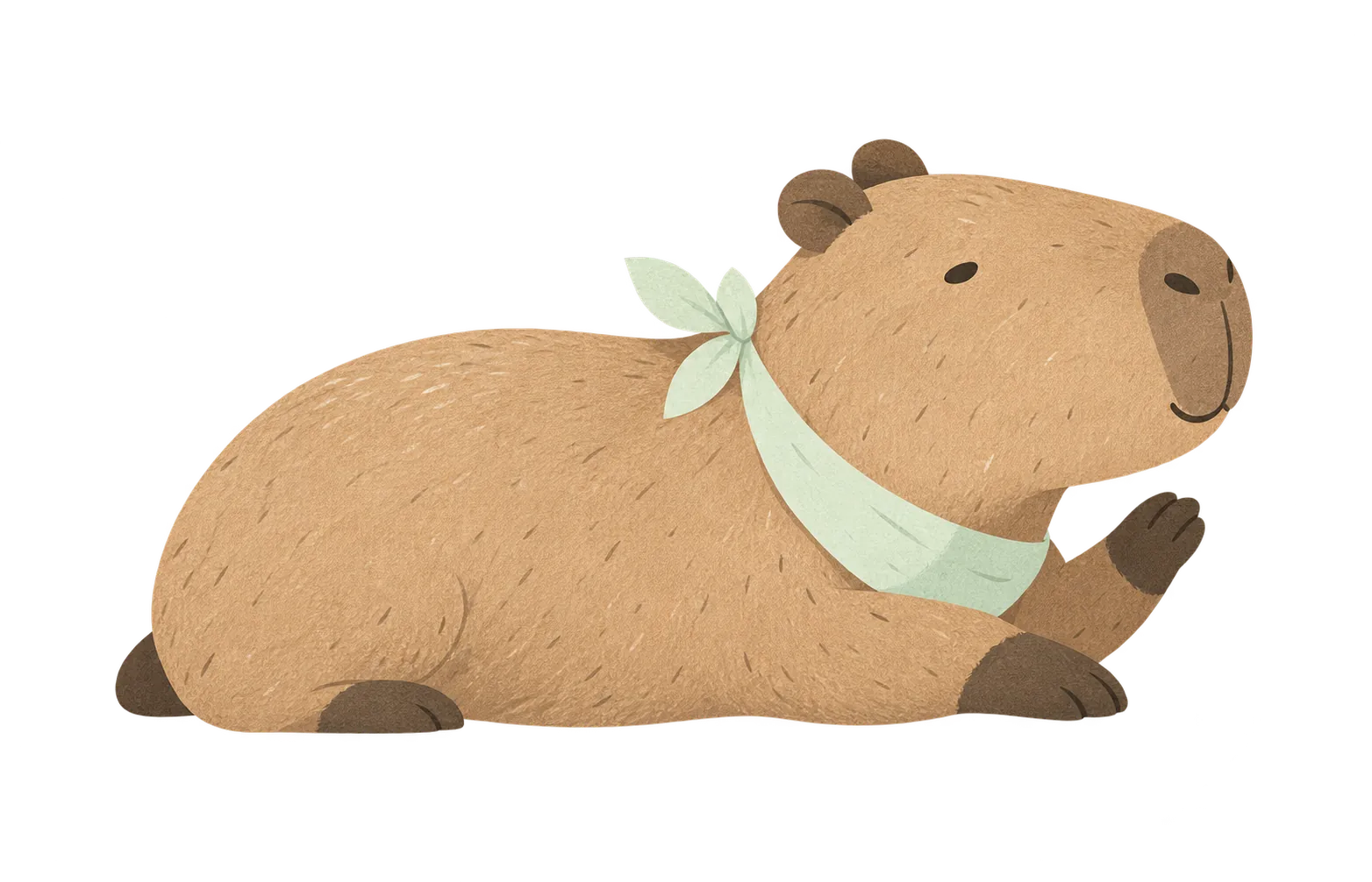 Capybara lifting a paw